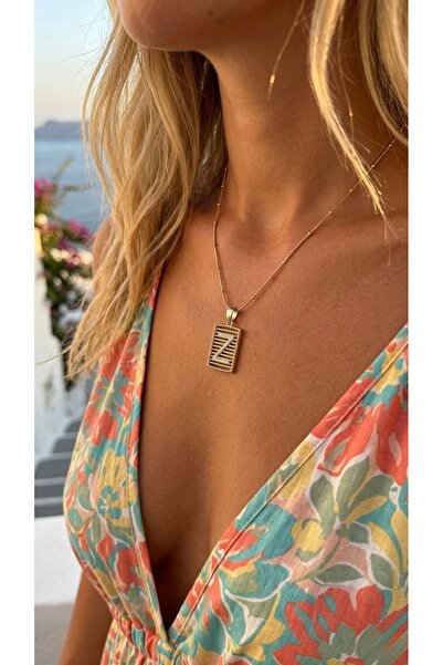 İNN JEWELLERY Steel Necklace with Anti-Tarnish Letter Figures (2 Years Import...