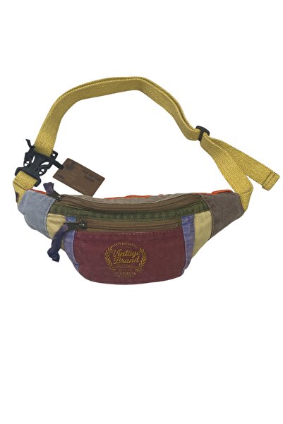 Old Cotton حقيبة خصر كلاسيكية فضفاضة ذات ظهر حر ملونة KC صيفية