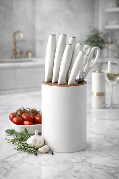 OEM LIEWANG Σετ Μαχαιριών Κουζίνας 7 Τεμαχίων, με Βάση, από Ανοξείδωτο Ατσάλι...