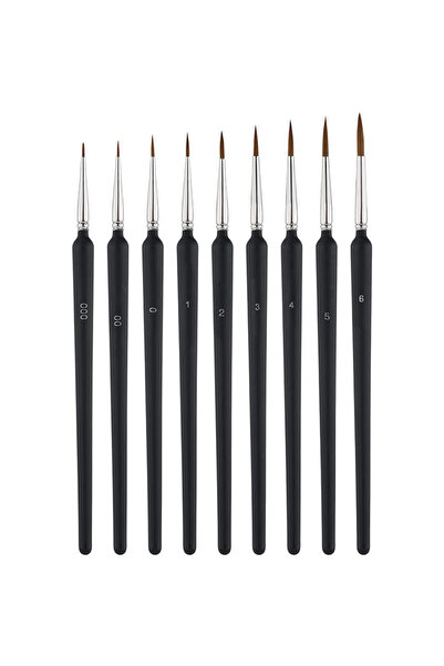 Choice4 9pcs Round Detail 9/10/11/22pcs Fine Detail Paint Brush Set - Sturdy ...
