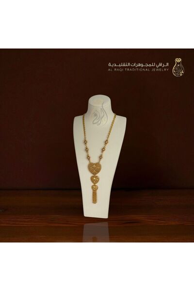 Generic قلادة ذهب مع سلاسل متدلية