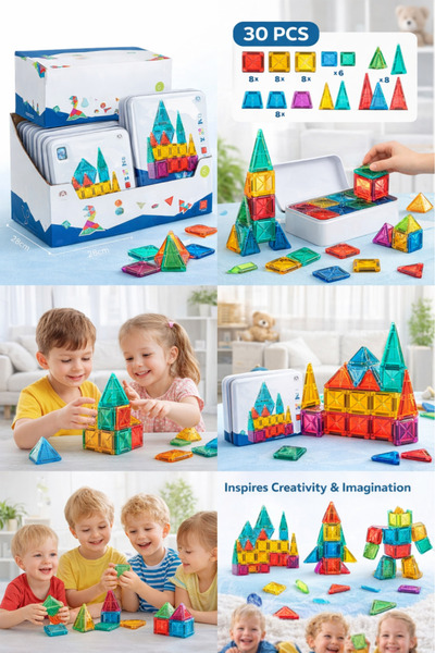 NW NessiWorld 3.75cm Mini Metal Blocks Box 24 Pieces