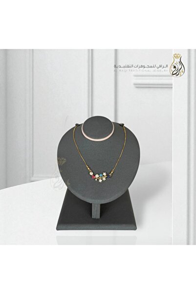 Generic عقد الأزهار الملونة الذهبي - ذهبي ملون