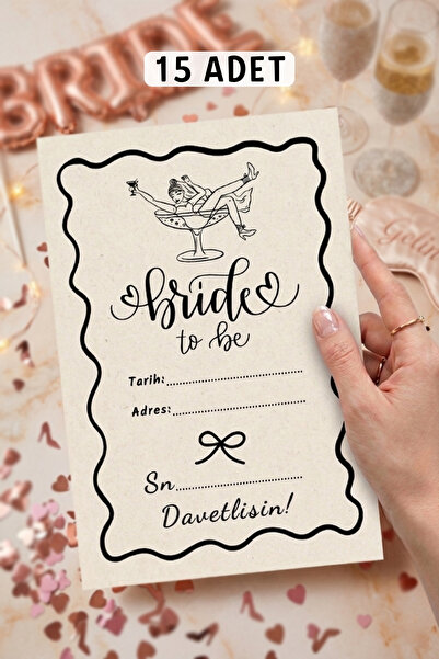 Metranya Bekarlığa Veda Davetiyesi 15 Adet Bride To Be Partisi Gelin Nedime D...