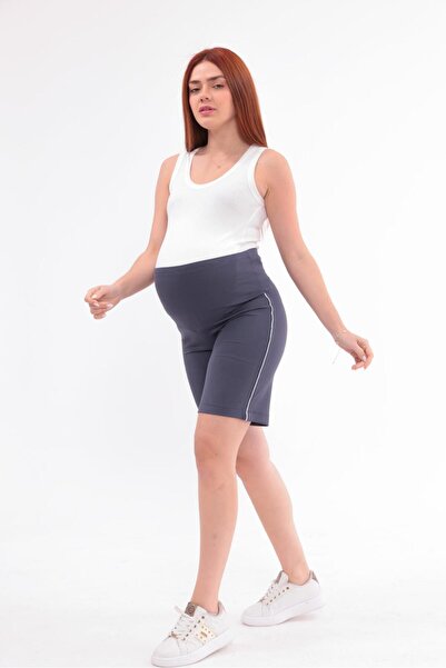 SERRAXXL Σορτς Βερμούδα για εγκύους με λεπτομέρεια ρίγας (Άνετη εφαρμογή)