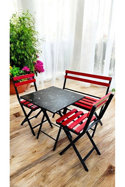 Sofmina Balkon Bahçe Mutfak Bistro Set Katlanır Masa-sandalye