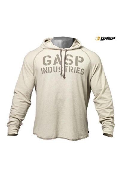 GASP هودي حراري بأكمام طويلة - لون أسمنتي