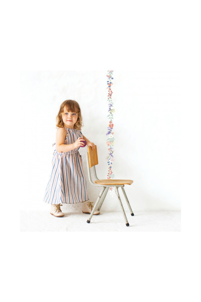 PETIT-ATELlER Floral Botanical Height Chart Growth Ruler Wall Sticker Set Kid...