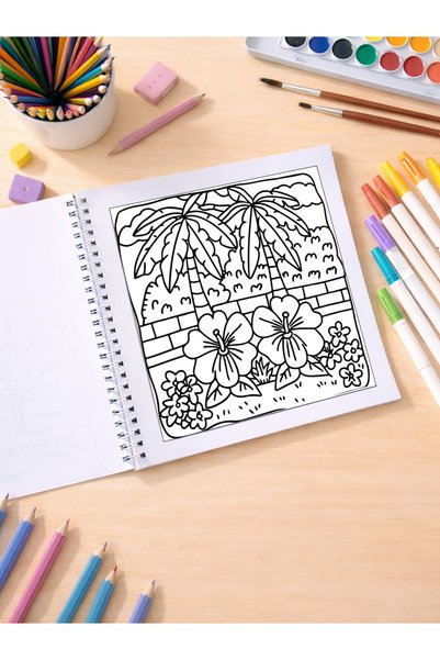 metafortoys Garden and Tree Coloring Book Cozy Book – 21X20 cm I 40 Visuals I for Children and Adults