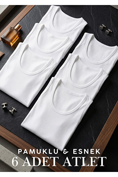 QKK Ανδρικό εσώρουχο από βαμβάκι Lycra, σετ 6 τεμαχίων - Εσώρουχο με ελαστική...