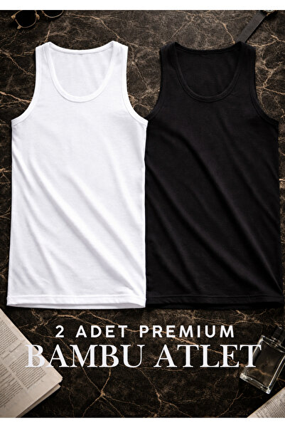 QKK Ανδρικό σετ 2 τεμαχίων από μαύρο και λευκό βαμβακερό εσώρουχο από μπαμπού...