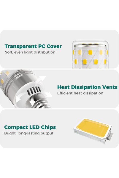 DiCUNO LED Bulb E14 9W [ 4PCS] 100W Halogen Equivalent, Warm light 3000K Yellow 220V