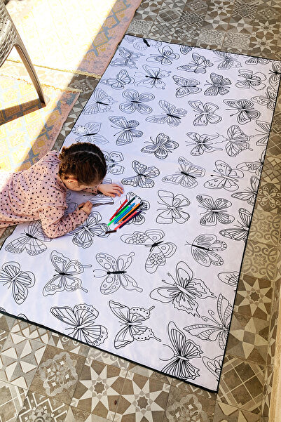 GIMOSA Kids Su Geçirmez Yıkanabilir Boyama Örtüsü, 3 Farklı Ebatta, Eğitici Ç...
