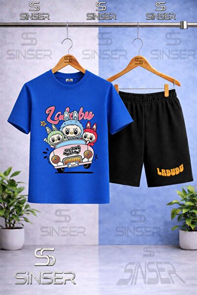 SS SİNSER Παιδικό LABBUU COKLU ARABADA Μπλουζάκι με στάμπα με λαιμόκοψη - Σετ...