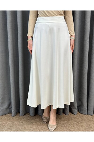 Sentez 5491 Rozie Fusta evazată cu fermoar lateral