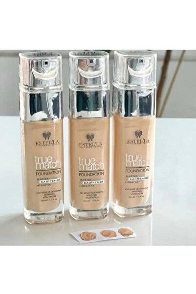 GÖZDEM BİJUTERİ Estella Cosmetics True Match Foundation Mat ve Kadifemsi Hiss...