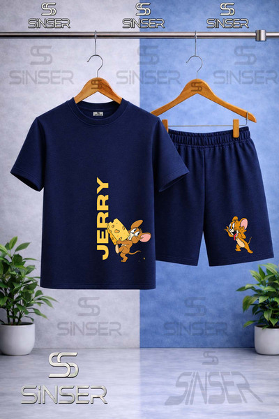 SS SİNSER Παιδικό T-Shirt με στάμπα MARE JRY CHEESE CALAN με λαιμόκοψη ποδηλά...
