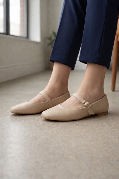 MODAPAPUÇ Γυναικεία κομψά καθημερινά παπούτσια μπαλαρίνας με λεπτομέρεια από ...