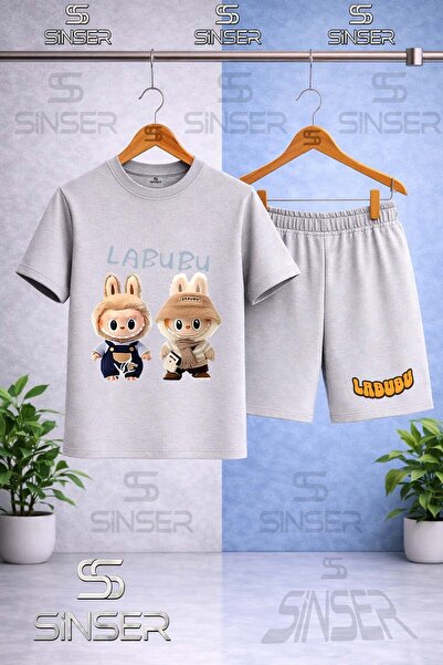 SS SİNSER Παιδικό LABBUU 2LI ΚΑΦΕ Μπλουζάκι με στάμπα και λαιμόκοψη ποδηλάτου...