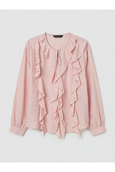 LC Waikiki Quality Pieces from Çelebi Store Zero Roba Collar Ruffle Blouse