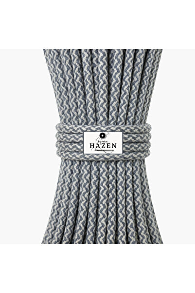 Hazen Home Snur din bumbac șifonat 6-7 mm 45-50 metri 1 Kg - Indigo/Gri