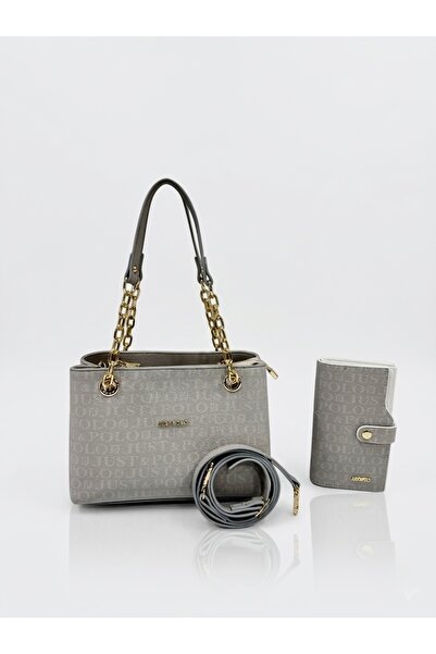 Just Polo Printed Stylish Shoulder Bag and Wallet Combination Shopper Suitabl...
