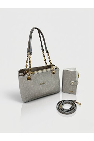 Just Polo Printed Stylish Shoulder Bag and Wallet Combination Shopper Suitabl...
