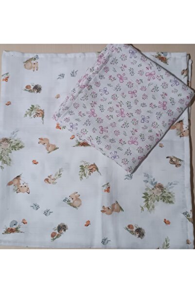 Alpıno Newborn, Muslin Blanket & Blanket (100% Cotton Baby Blanket 85 cm X 85...