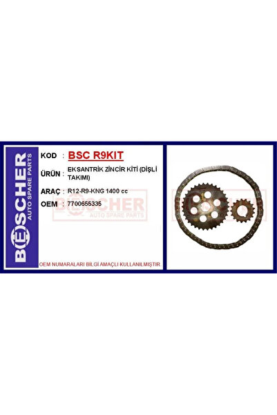 EKSANTRİK ZİNCİR KİTİ R12-R9-KNG 1400 cc (DİŞLİ TAKIMI)