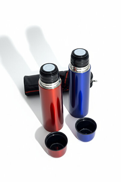 VİBEFLASK 500 ml 2'li Termos Takımı - 304 Paslanmaz Çelik - Lacivert & Kırmız...