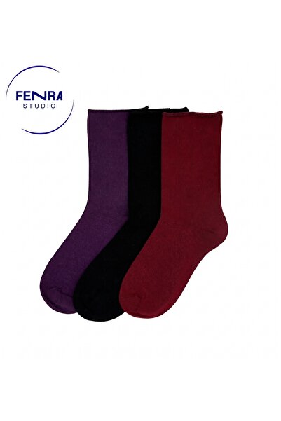 FENRA STUDIO Γυναικείες κάλτσες 3 τεμαχίων, βαμβακερές, χωρίς ραφές, ελαστικέ...