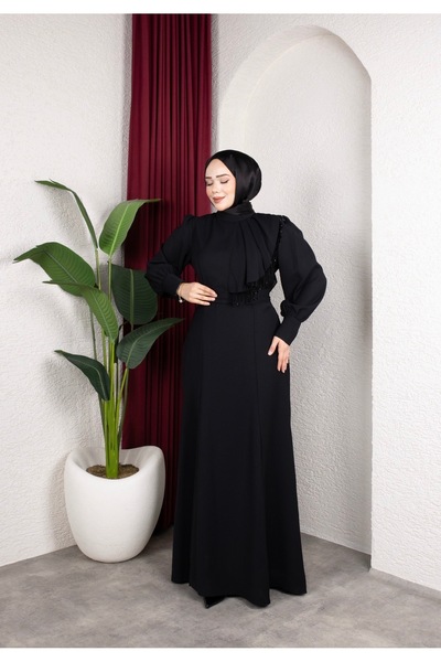 Elif Artar Aslı abiye siyah