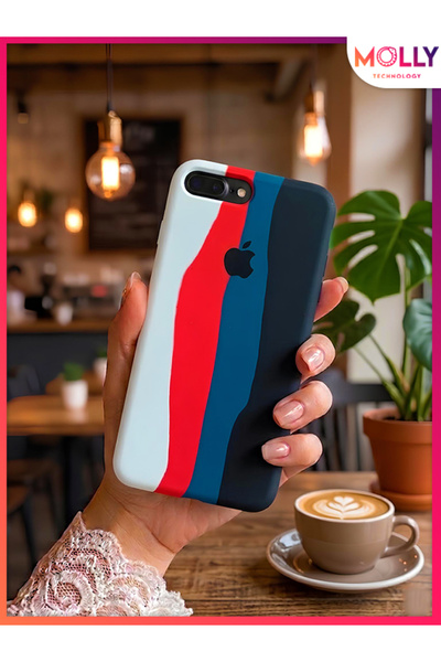 Molly iPhone 7 ve 8 PLUS İçin Racing Flow Silinebilir Liquid İçi Kadife Silik...