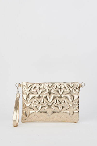 Vivaq Γυναικεία τσάντα χειρός και clutch από δερμάτινο λουστρίνι με κέντημα κ...