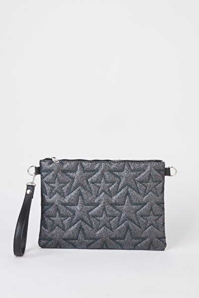 Vivaq Γυναικεία τσάντα χειρός και clutch από συνθετικό δέρμα με κεντημένο αστ...