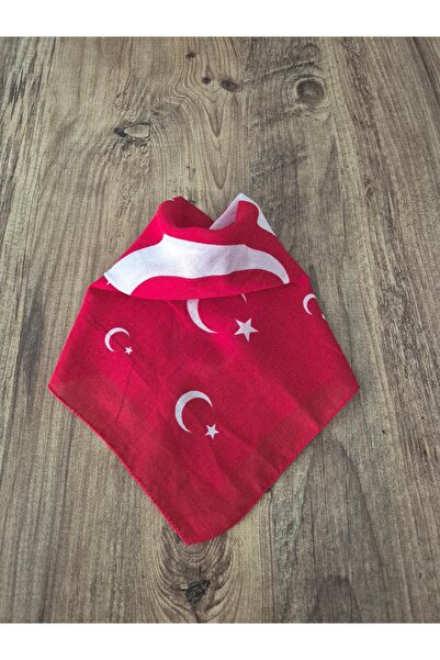 Zelayn Φουλάρι μπαντάνα από βαμβακερό ύφασμα με σχέδιο τουρκικής σημαίας Moon...