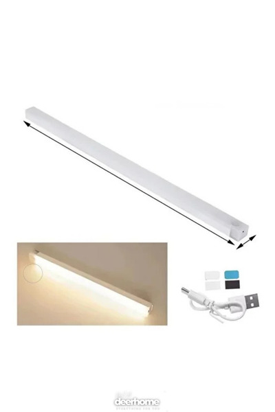 MCA Deerhome 50 cm Harekete Duyarlı Şarjlı Edilebilir Mıknatıslı Çok Amaçlı Beyaz Şerit Led Sensörlü