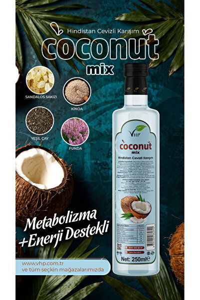 VHP COCONUT SUPER MIX - HİNDİSTAN CEVİZLİ FİT KARIŞIM 250 ML - ' B2 ve C Vita...
