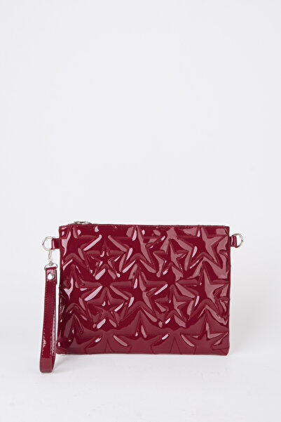 Vivaq Γυναικεία τσάντα χειρός και clutch από λουστρίνι με κέντημα σε σχέδιο α...