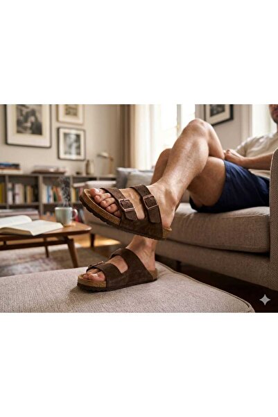 VIAJERO Ανατομικές παντόφλες με διπλή πόρπη και σόλα από φελλό