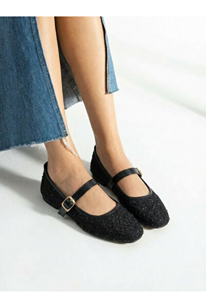 Encool Γυναικεία Μαύρα Παπούτσια Μπαλαρίνας – Μοντέλο Mary Jane με αγκράφα, Κ...