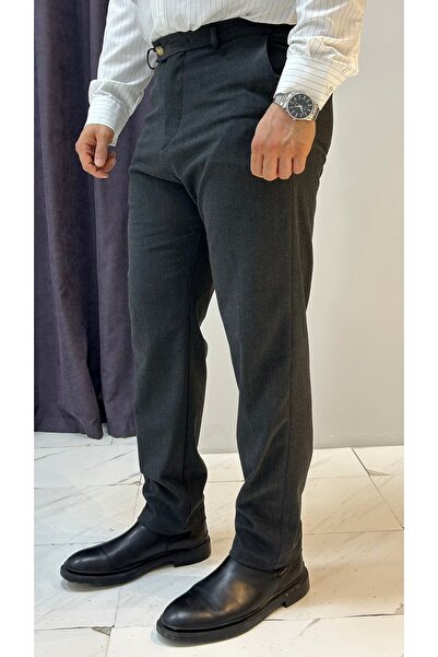 MERVENS Slim Tapered Fit Fabric Trousers