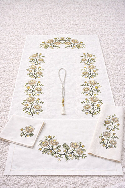 Hig Store Σετ 5 τεμαχίων με κεντημένο χαλάκι προσευχής για νύφη και γαμπρό, σ...