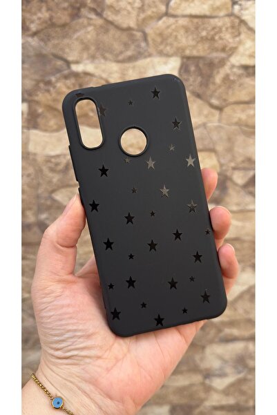 Vip Case Huawei P30 Lite Uyumlu Mini Siyah Yıldız Desenli Silikon Darbe Emici...