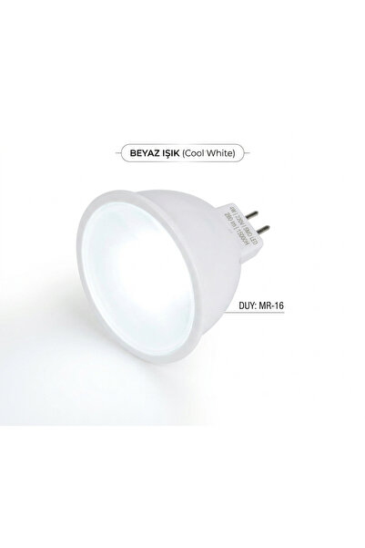 LEDREYON 4W Led Çanak Ampul Beyaz Işık MR-16 Duy İğne Uç