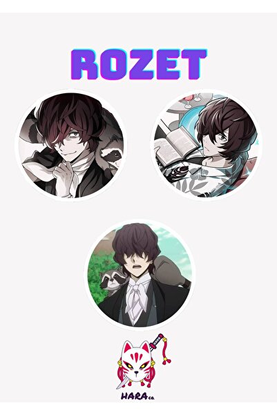 Hara Company Bungou Stray Dogs Animesi Edgar Allan Poe Anime Rozet Seti 3’lü