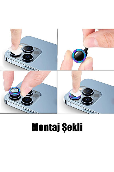 bufalo Xiaomi 14T Pro Raze Metal Kamera Lens Koruyucu - Siyah