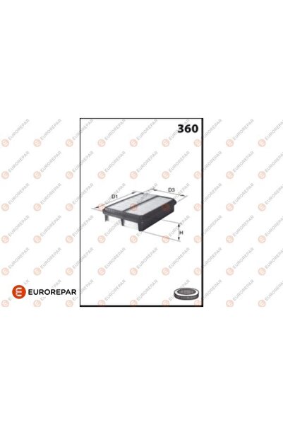 EUROREPAR 1682258980 Air Filter 96351225