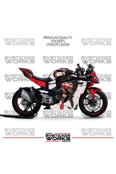 ARONA CFMOTO 450SR Kaplama Sticker Anime Girl Design Motor Kaplama Modeli Haz...