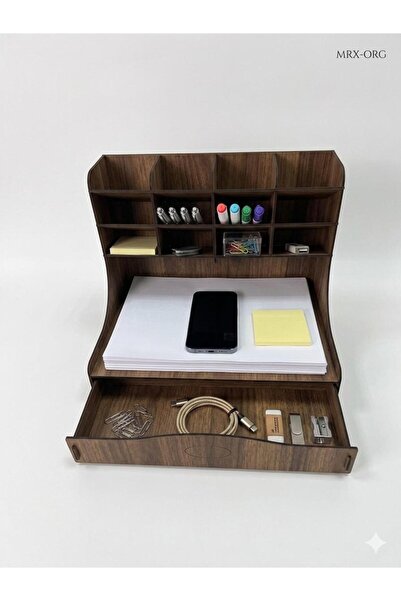 MRX -Org Large Size Desktop Organizer |   A4 Compatible 12-Compartment Wooden...